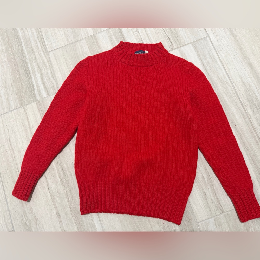 Boston Traders Bright Red Knit 100% wool Sweater